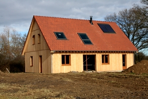 Maison bioclimatique face sud